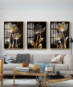 BLack Design 60*90 Cm Crystall Porsalein Painting Decorative Living Room